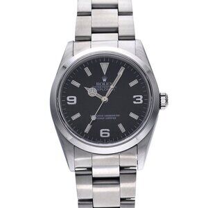 ROLEX Explorer 14270 A number (manufactured around 1999) Black/Noir mens Wat...